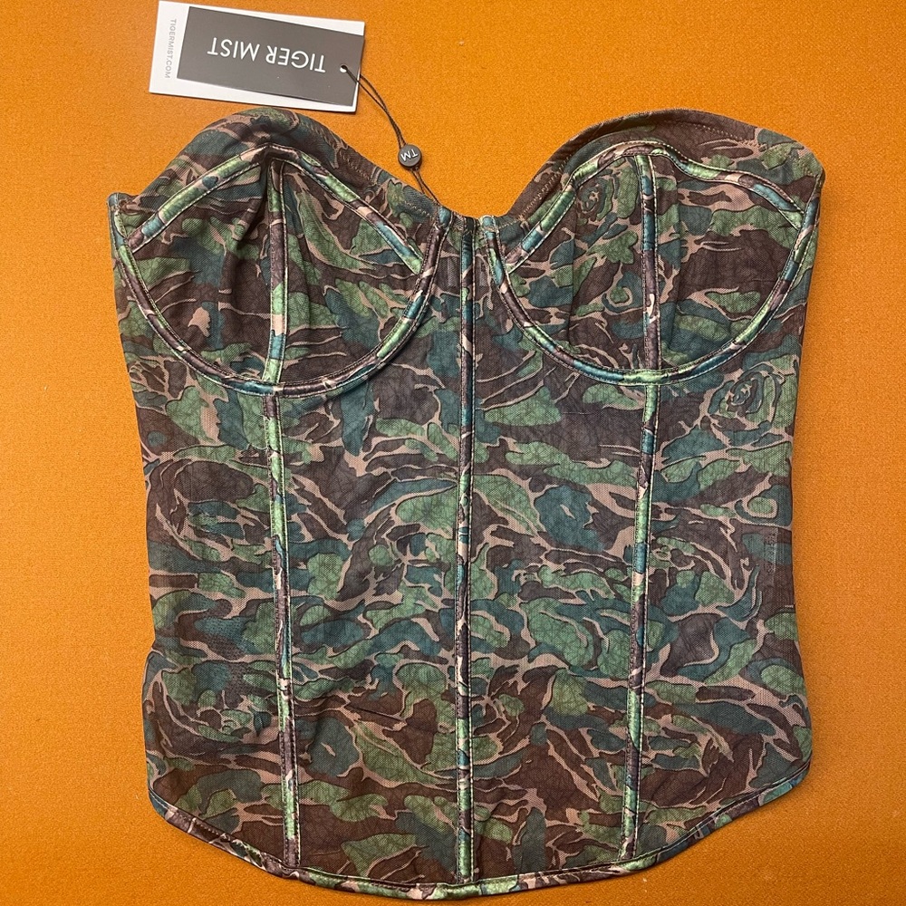 Tiger mist corset top
